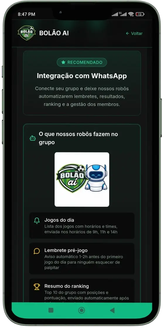 Robô no WhatsApp