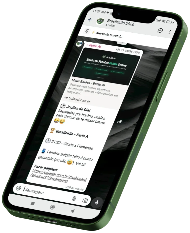WhatsApp - Notificações do Bolão AI
