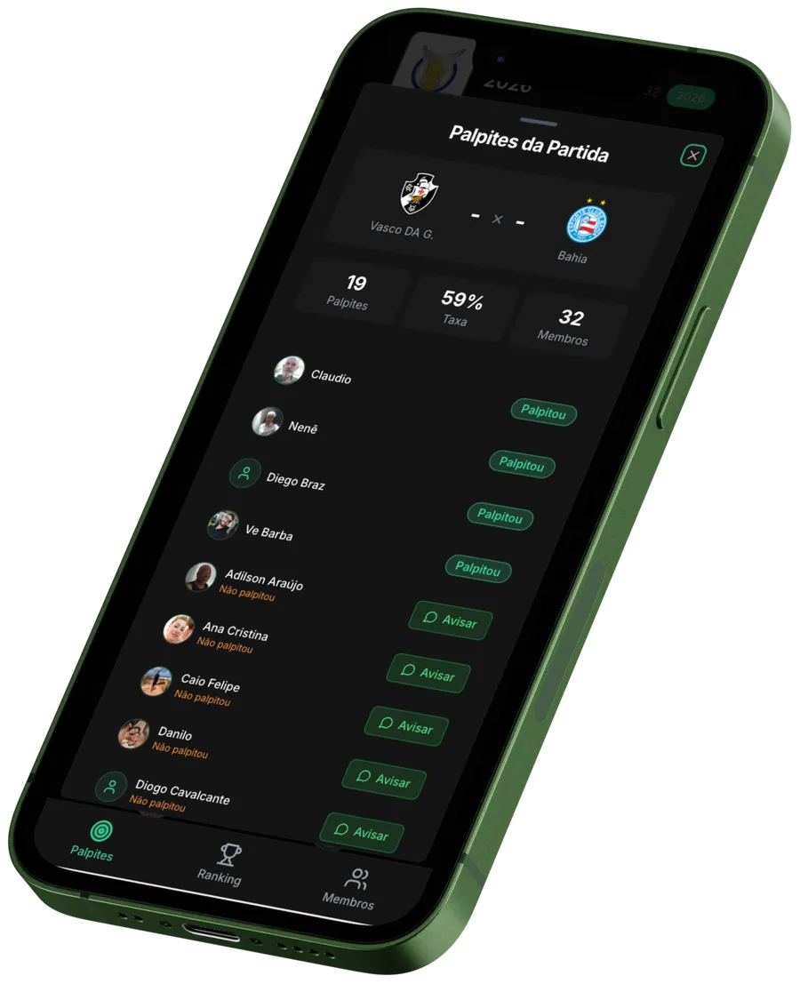 Interface do Bolão AI